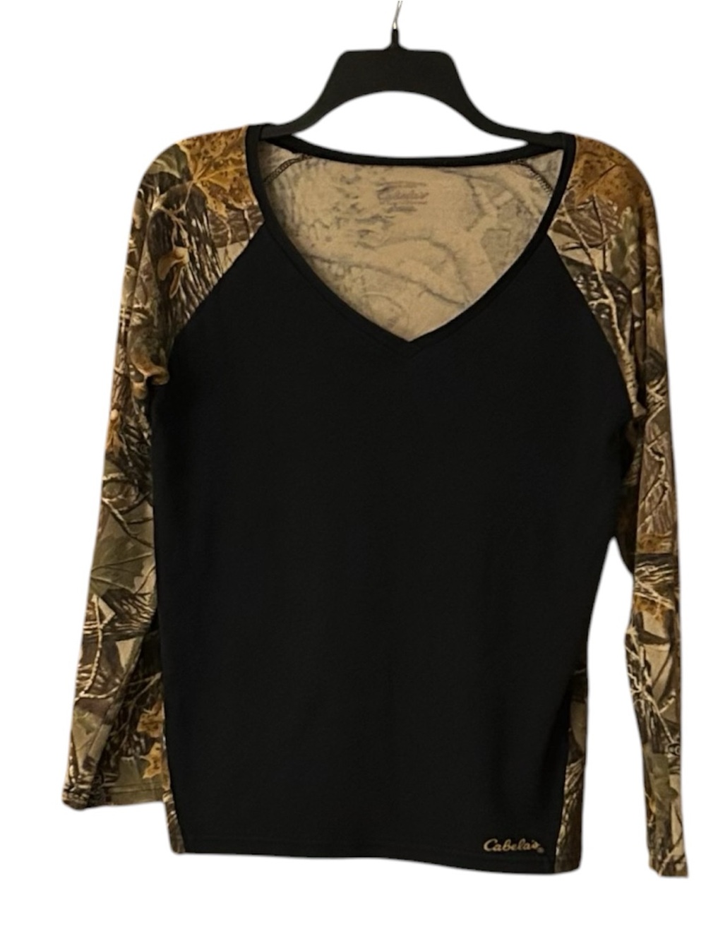 Cabela's Women’s Realtree Camo V-Neck Pajama Set M Raglan Sleeve Size M